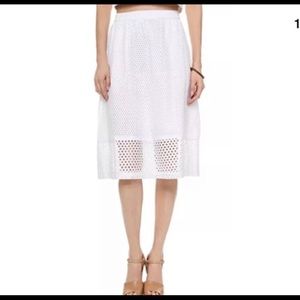 Madewell Eyelet White Skirt Size Large